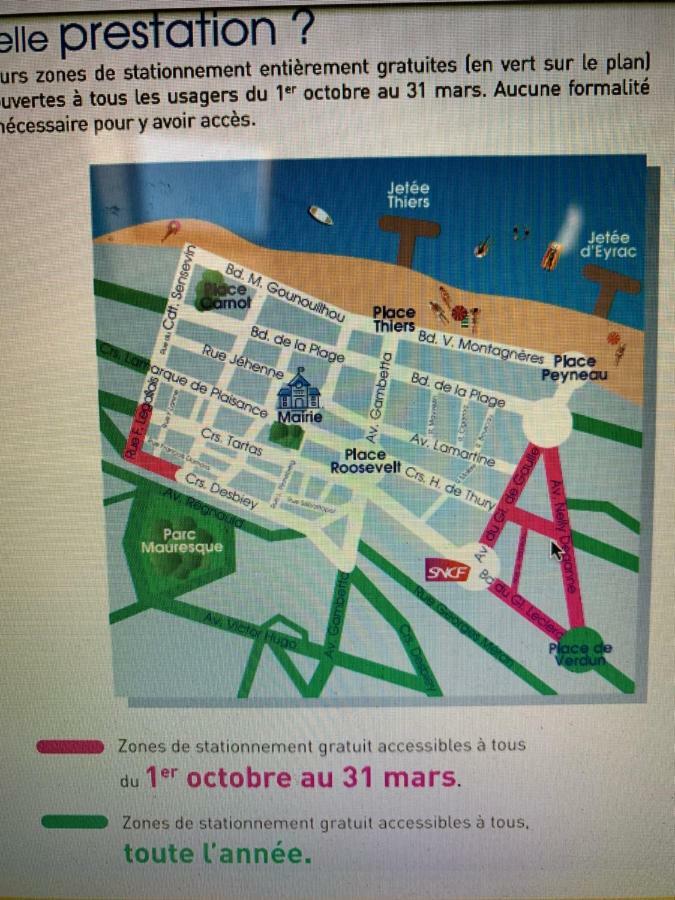 شقة آركاشو  في Le Central Plage - Commerce - Marche A 2 Pas المظهر الخارجي الصورة